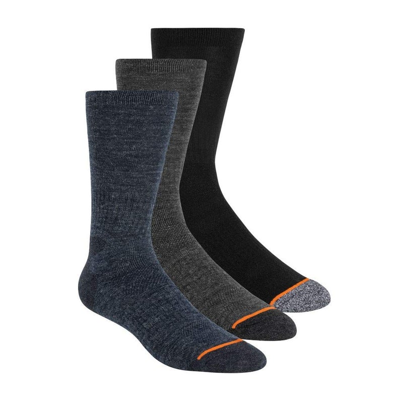 Weatherproof Men's Men's 3 Pack Crew Socks Sockshosiery, Dark Blue, 10-13 - Image 1
